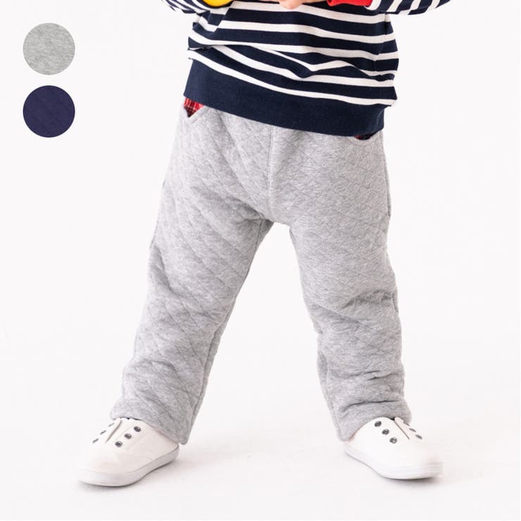 チェック切替ニットキルト長パンツ | こどもの森e-shop | 詳細画像1 