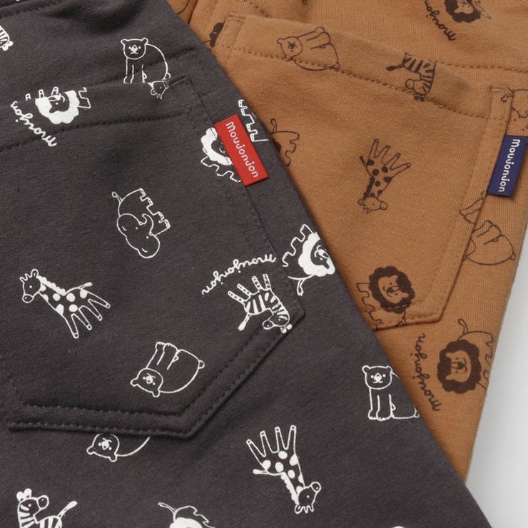 動物総柄ストレッチミニ裏毛長パンツ | こどもの森e-shop | 詳細画像5 