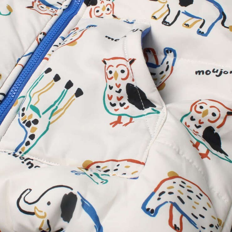 moujonjon 動物 働く車総柄中綿ジャケット[品番：MTIK0004374]｜こどもの森e-shop（コドモノモリイーショップ）のキッズ ファッション通販｜SHOPLIST（ショップリスト）