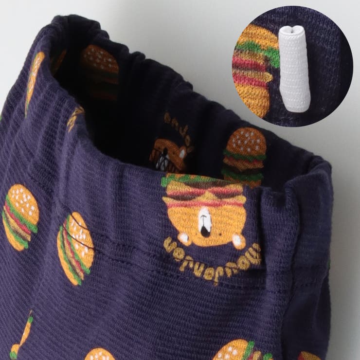 くまハンバーガー柄リップル長パンツ | こどもの森e-shop | 詳細画像3 