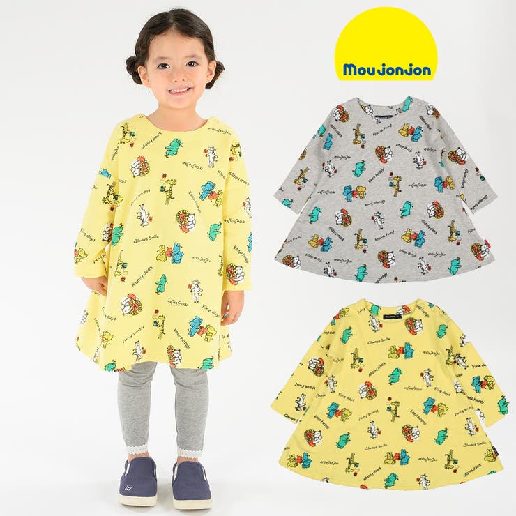 30 Off Moujonjon 裏毛アニマル総柄ワンピース 品番 Mtik こどもの森e Shop コドモノモリイーショップ の キッズファッション通販 Shoplist ショップリスト