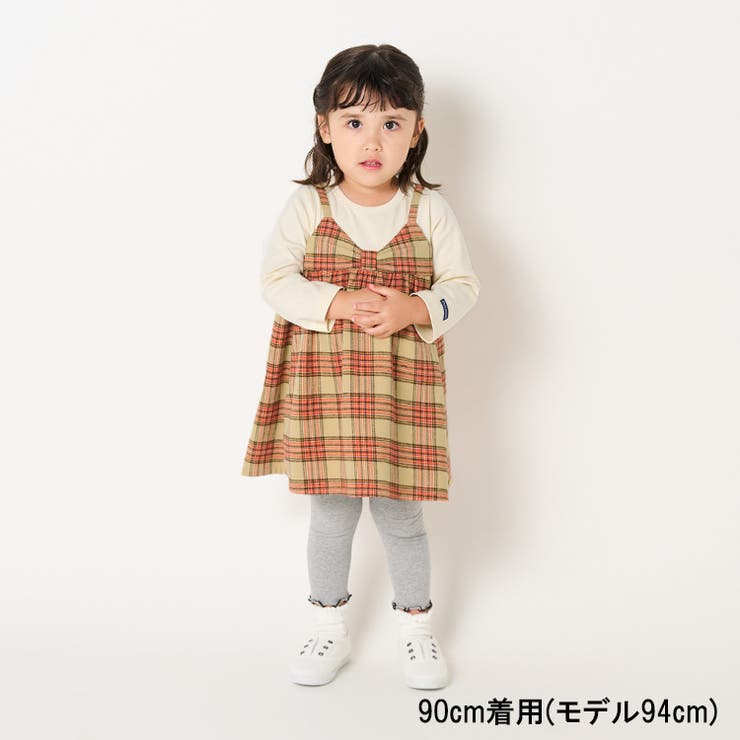 moujonjonタータンチェックキャミレイヤード風ワンピース | こどもの森e-shop | 詳細画像10 