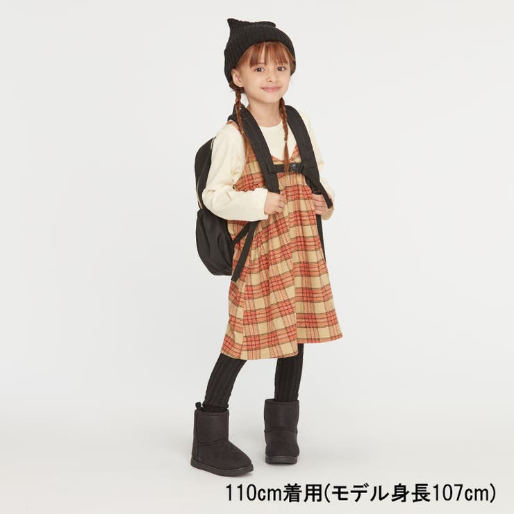 moujonjonタータンチェックキャミレイヤード風ワンピース | こどもの森e-shop | 詳細画像12 