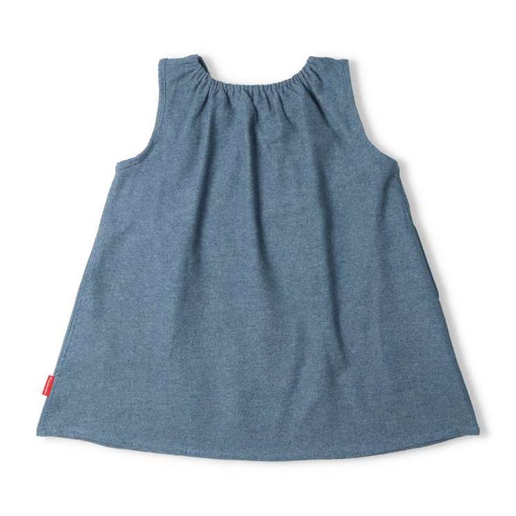 【子供服】moujonjon(ムージョンジョン)お花モチーフ付きジャンパースカート90cm～140cmM62307