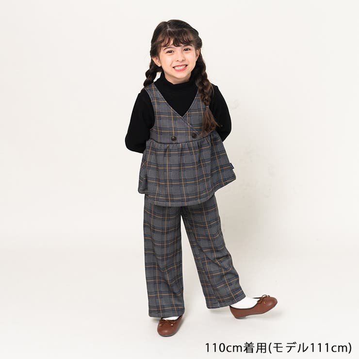 グレンチェック柄チュニック重ね着風トレーナー | こどもの森e-shop | 詳細画像9 