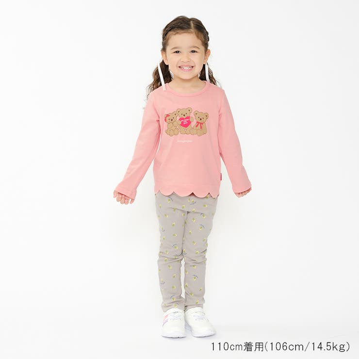 子供服moujonjon(ムージョンジョン)ハート・ユニコーン・くま長袖Tシャツ・ロンT80cm～130cmM6284