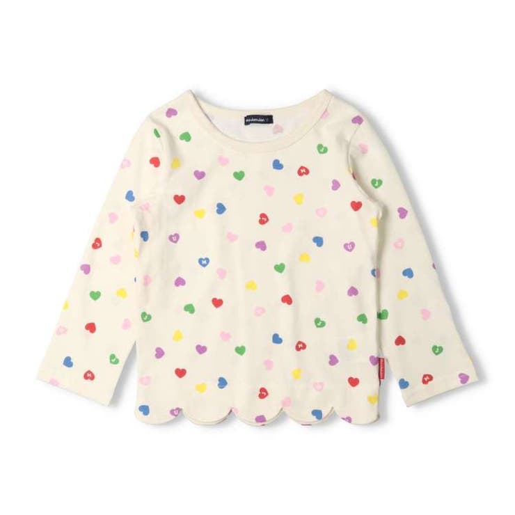 子供服moujonjon(ムージョンジョン)ハート・ユニコーン・くま長袖Tシャツ・ロンT80cm～130cmM6284