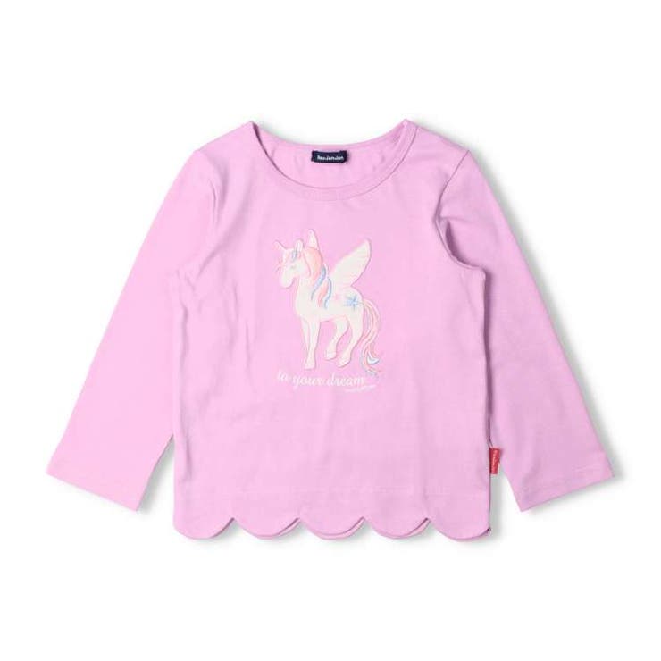 子供服moujonjon(ムージョンジョン)ハート・ユニコーン・くま長袖Tシャツ・ロンT80cm～130cmM6284