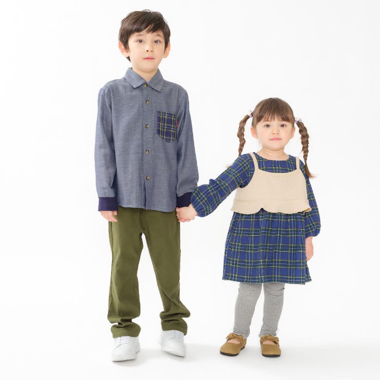 ビスチェ付ネルチェック柄長袖ワンピース | こどもの森e-shop | 詳細画像16 