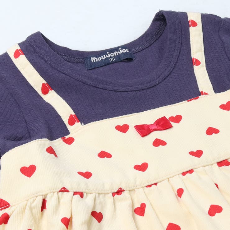 ハート柄キャミ重ね着風長袖ワンピース | こどもの森e-shop | 詳細画像5 