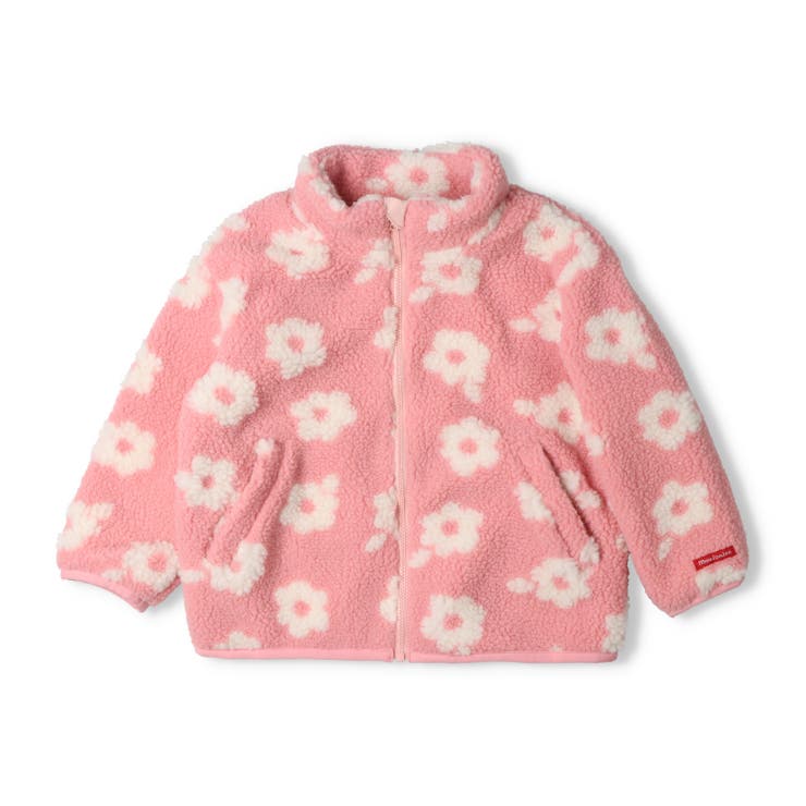 ピンク | 花柄ボアジャガードジャケット | こどもの森e-shop