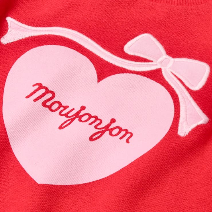 りぼんアップリケハートプリント裏毛トレーナー | こどもの森e-shop | 詳細画像4 