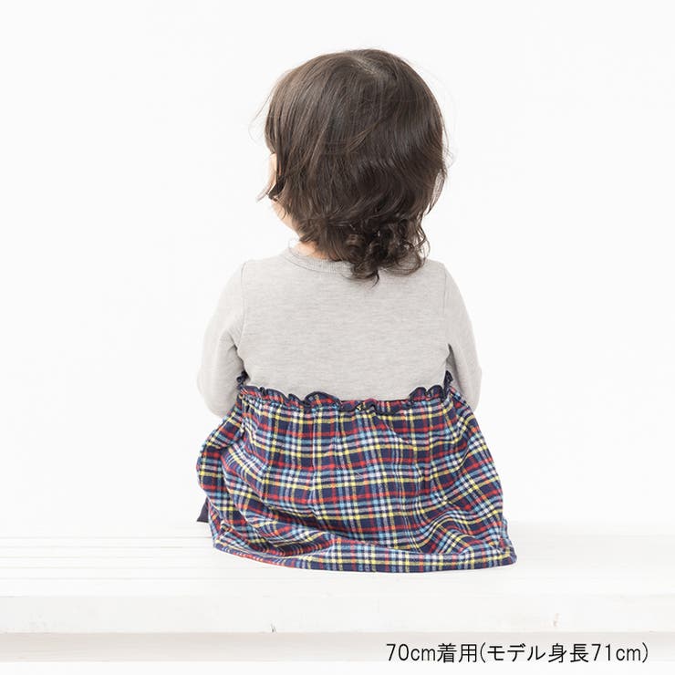 チェックスカート裏毛長袖ロンパース | こどもの森e-shop | 詳細画像8 