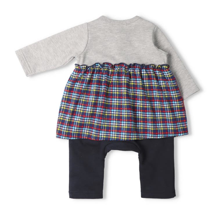 チェックスカート裏毛長袖ロンパース | こどもの森e-shop | 詳細画像3 