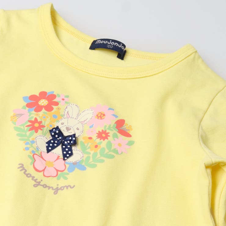 くま・うさぎプリント裾スカラップ長袖Ｔシャツ | こどもの森e-shop | 詳細画像3 