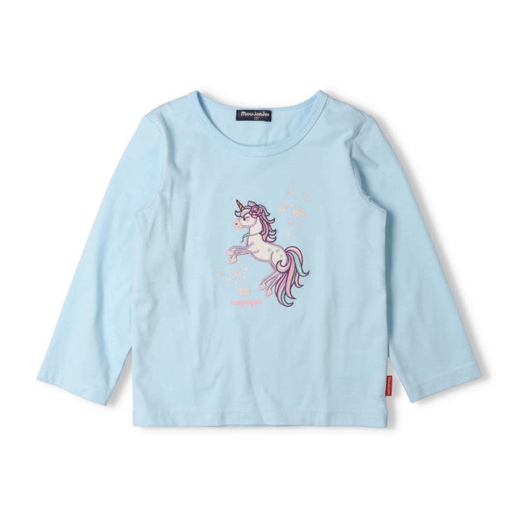 サックス | ユニコーンアップリケ長袖Ｔシャツ | こどもの森e-shop