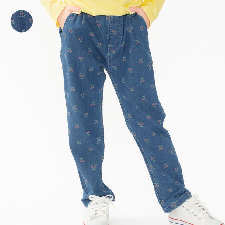 チェリー柄デニム長パンツ | こどもの森e-shop | 詳細画像1 