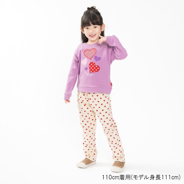 ハート総柄のびのびツイル長パンツ | こどもの森e-shop | 詳細画像10 