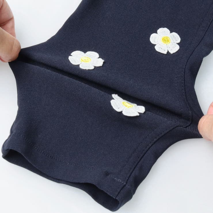 お花付きのびふわ裏起毛ツイル長パンツ | こどもの森e-shop | 詳細画像9 