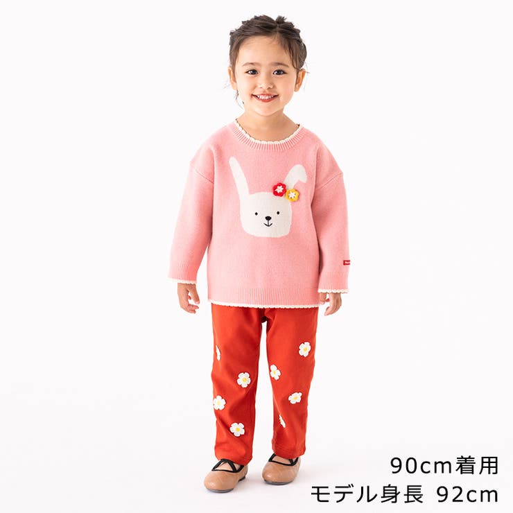 お花付きのびふわ裏起毛ツイル長パンツ | こどもの森e-shop | 詳細画像12 