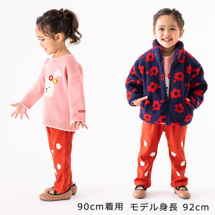 お花付きのびふわ裏起毛ツイル長パンツ | こどもの森e-shop | 詳細画像13 