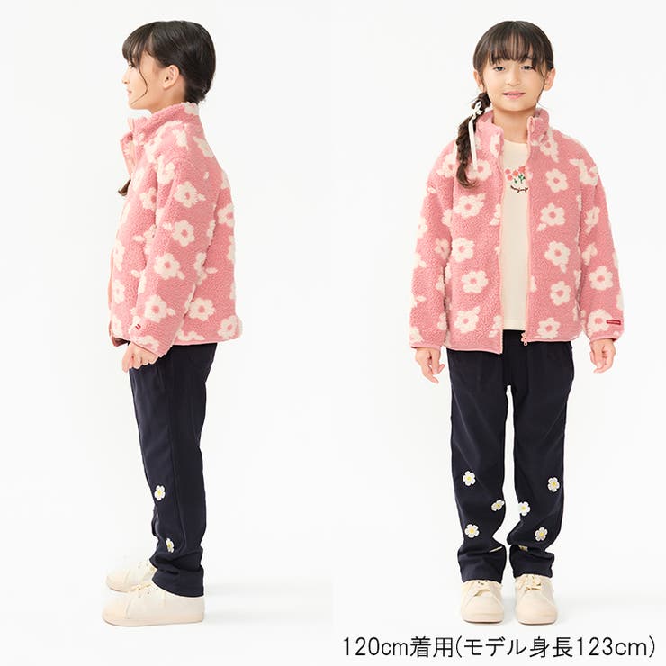お花付きのびふわ裏起毛ツイル長パンツ | こどもの森e-shop | 詳細画像17 