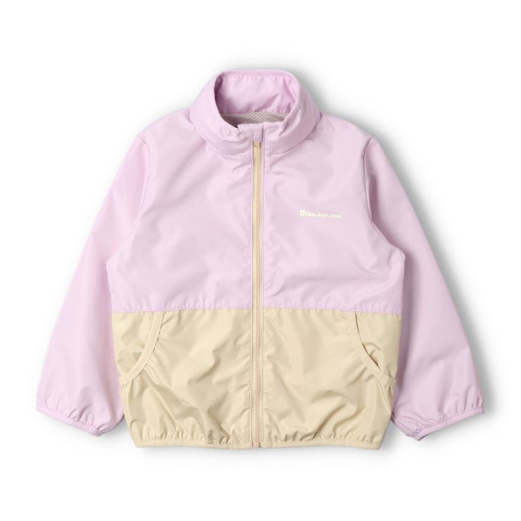 ラベンダー | フード衿収納タフタバイカラージャケット | こどもの森e-shop