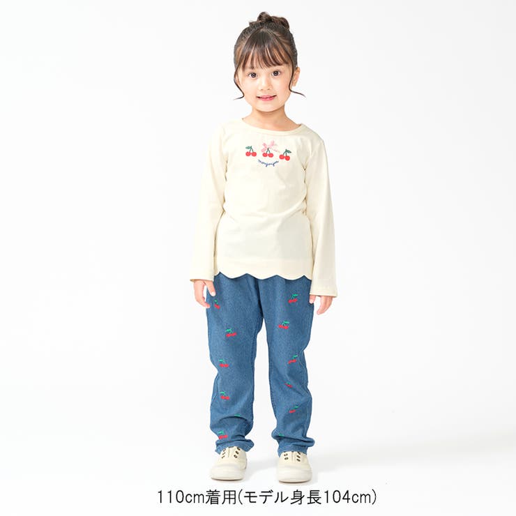さくらんぼ・ハート裾スカラップ長袖Ｔシャツ | こどもの森e-shop | 詳細画像7 