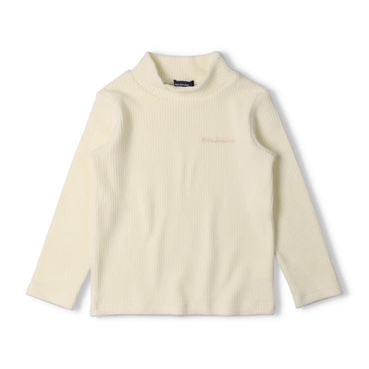 ホワイト | 日本製ニットコールハイネック無地Ｔシャツ | こどもの森e-shop