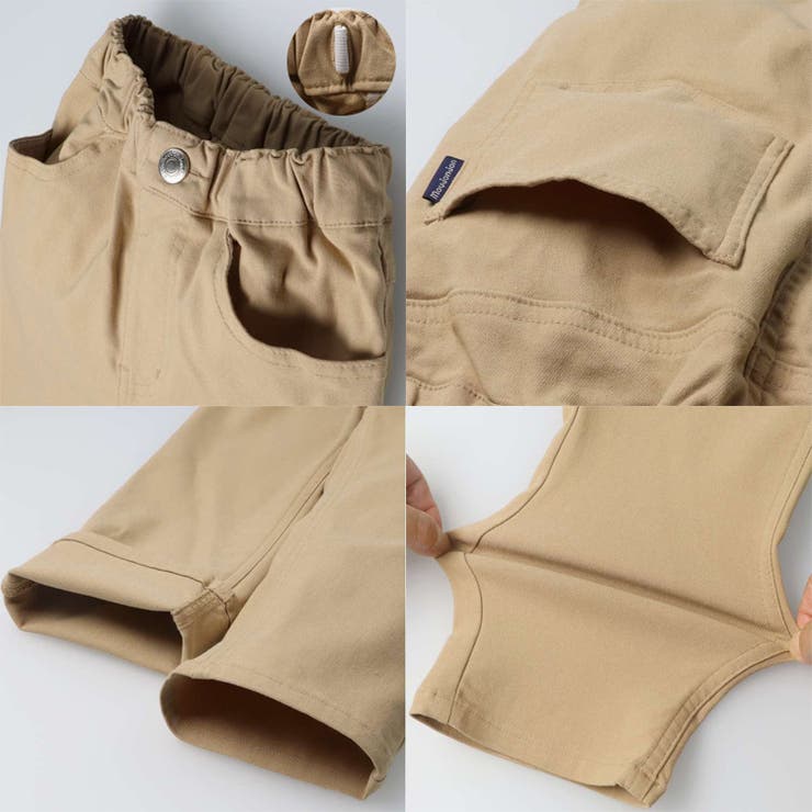 【子供服】moujonjon(ムージョンジョン)のびのびツイルストレートパンツ90cm～140cmM87002