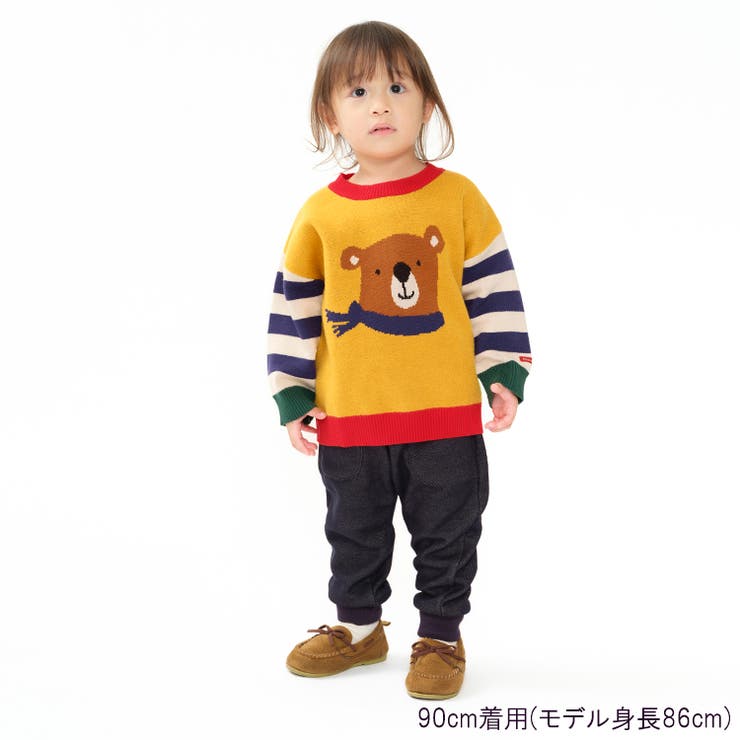 子供服 moujonjon 爆温裏起毛デニムニットパンツ | こどもの森e-shop | 詳細画像16 