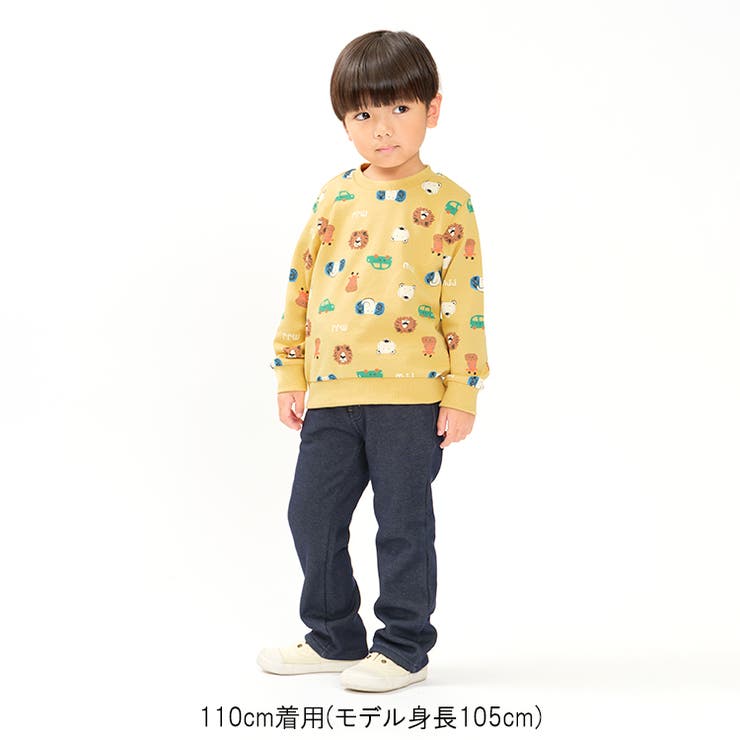 子供服 moujonjon 爆温裏起毛デニムニットパンツ | こどもの森e-shop | 詳細画像18 