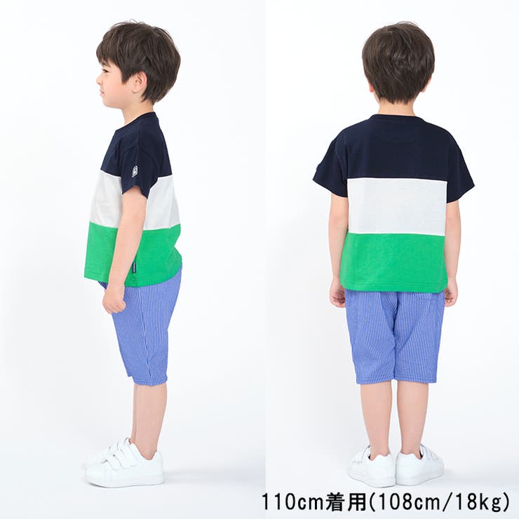 【子供服】moujonjon(ムージョンジョン)ニットサッカーサルエル5分丈ハーフパンツ80cm～130cmM87151