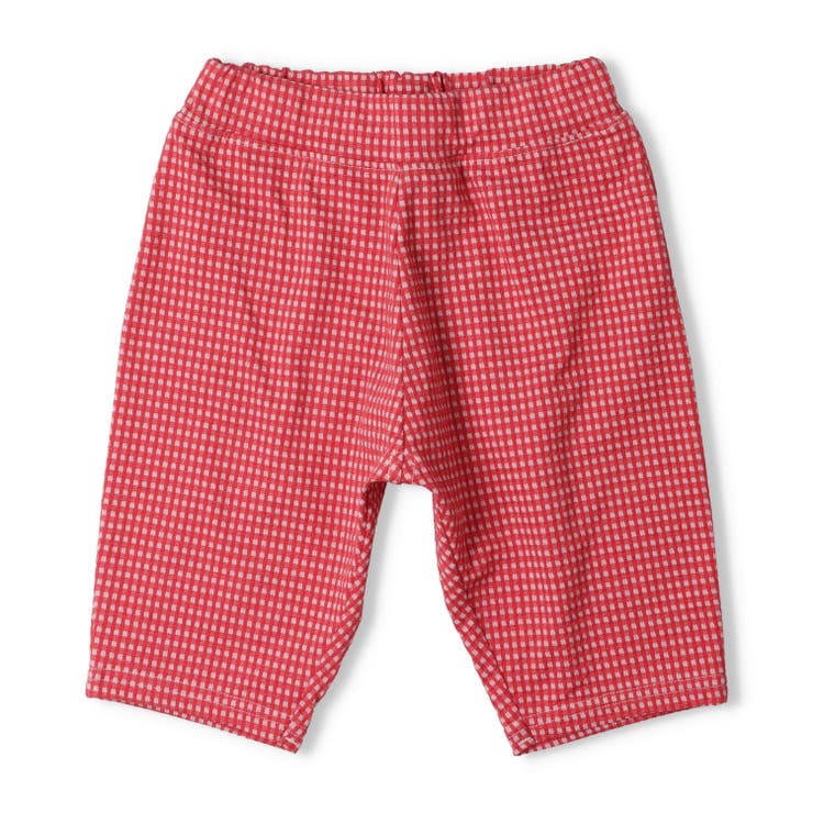 子供服moujonjon(ムージョンジョン)ニットサッカーギンガムチェック柄ハーフパンツ80cm～130cmM8715