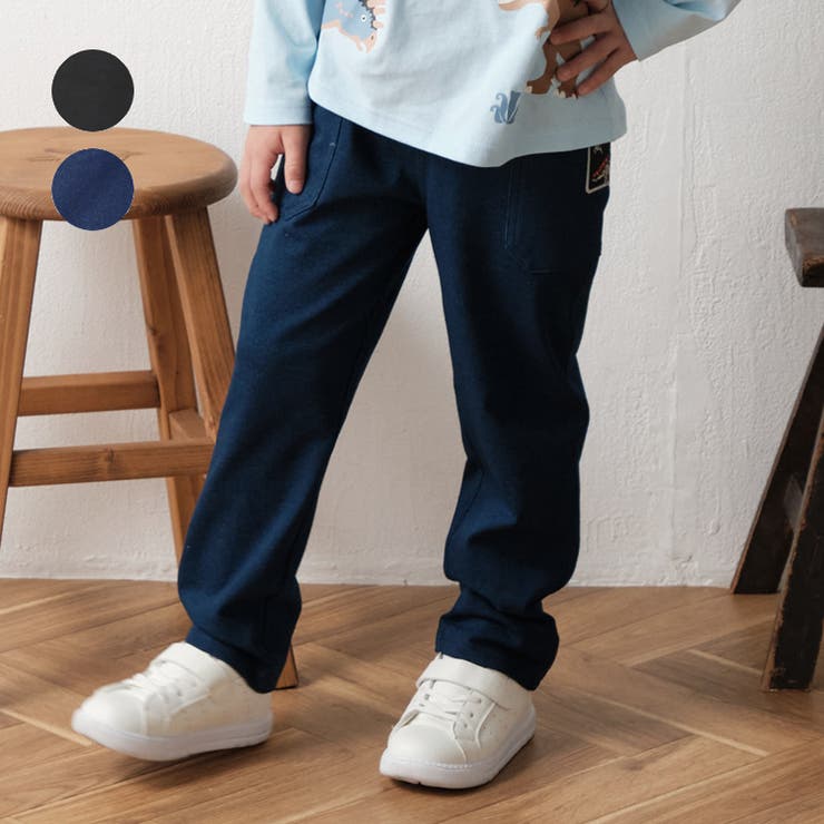 恐竜ワッペン付ロングパンツ | こどもの森e-shop | 詳細画像1 