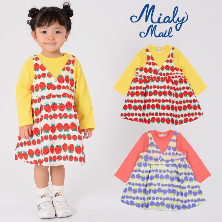 Mialy Mail イチゴ柄ワンピース 品番 Mtik こどもの森e Shop コドモノモリイーショップ のキッズ ファッション通販 Shoplist ショップリスト