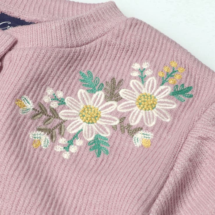 お花刺繍ニット風カーディガン[品番：MTIK0011480]｜こどもの森e