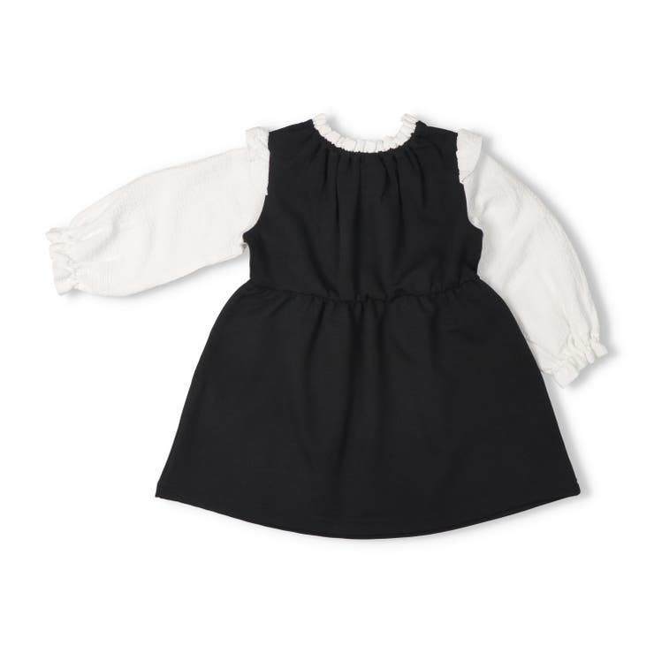 リボン付き重ね着風長袖ワンピース | こどもの森e-shop | 詳細画像2 