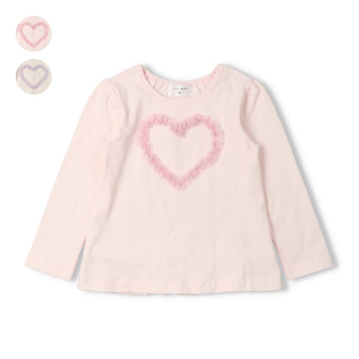 【WEB限定】ハートチュール長袖Ｔシャツ | こどもの森e-shop | 詳細画像1 