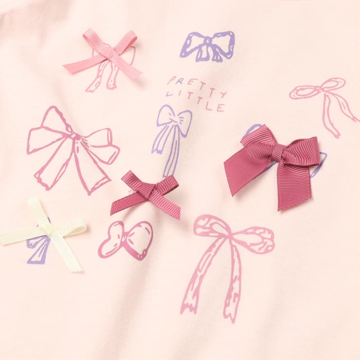 【WEB限定】リボン付肩フリル長袖Ｔシャツ | こどもの森e-shop | 詳細画像5 