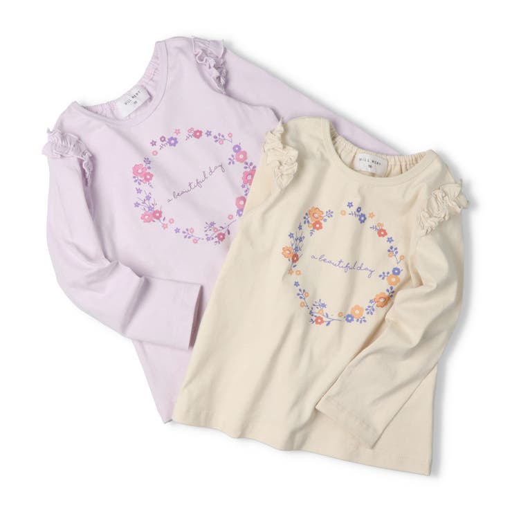 【WEB限定】お花ロゴプリント肩フリル長袖Ｔシャツ | こどもの森e-shop | 詳細画像8 