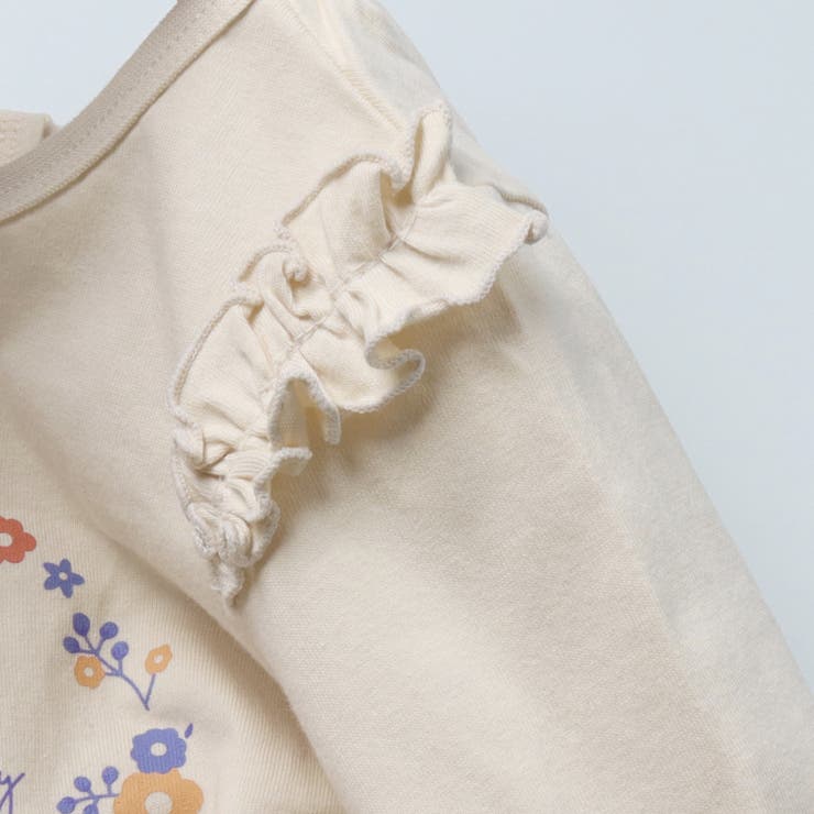 【WEB限定】お花ロゴプリント肩フリル長袖Ｔシャツ | こどもの森e-shop | 詳細画像4 