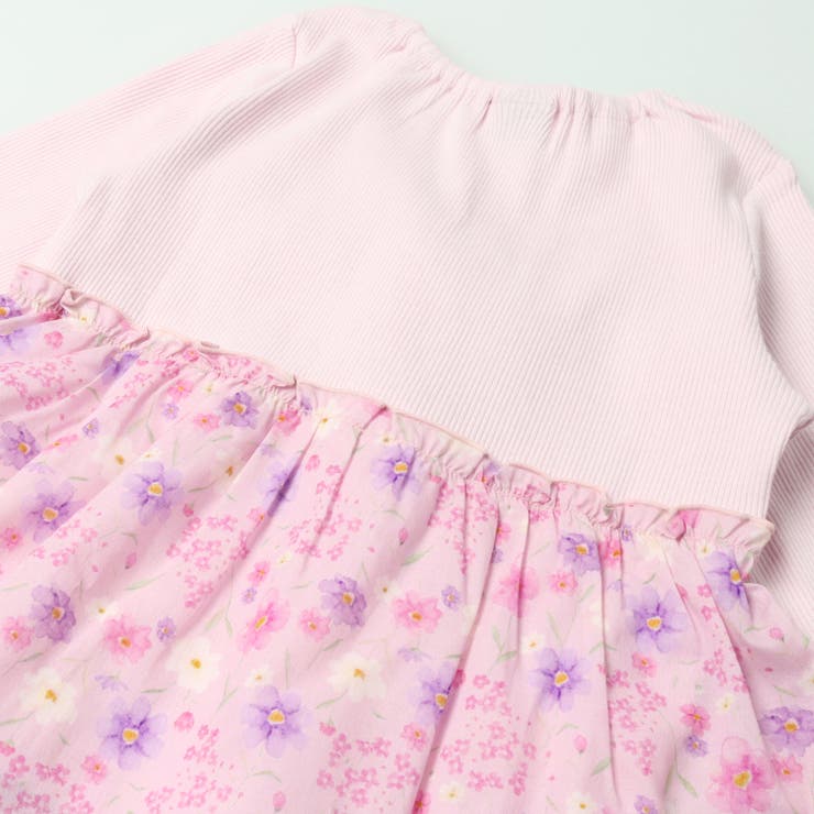 ギンガムチェック・花柄キャミ付長袖Ｔシャツ | こどもの森e-shop | 詳細画像4 