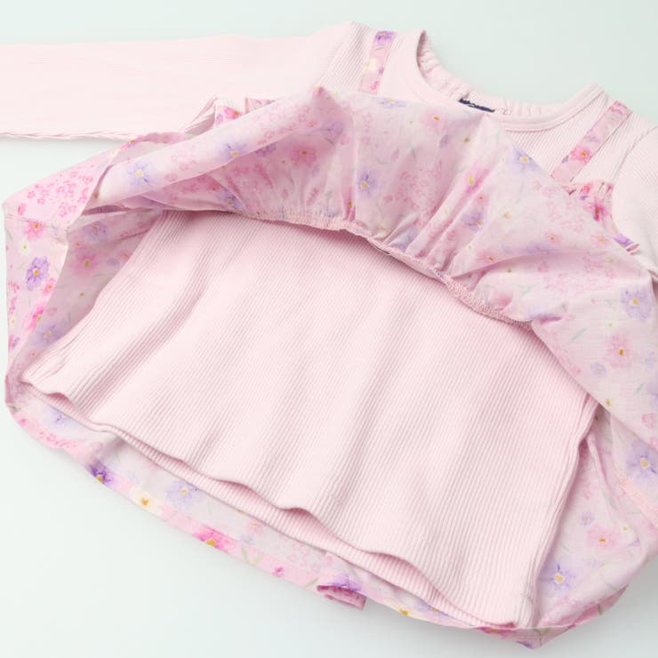 ギンガムチェック・花柄キャミ付長袖Ｔシャツ | こどもの森e-shop | 詳細画像6 