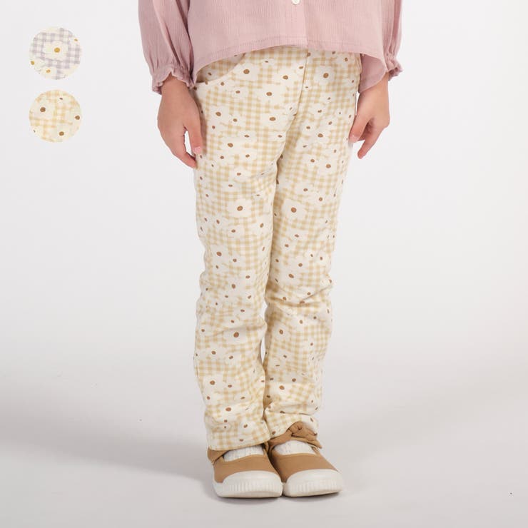 WILL MERY お花チェック柄ストレッチミニ裏毛長パンツ [品番：MTIK0003189]｜こどもの森e-shop（コドモノモリイーショップ）のキッズファッション通販｜SHOPLIST（ショップリスト）