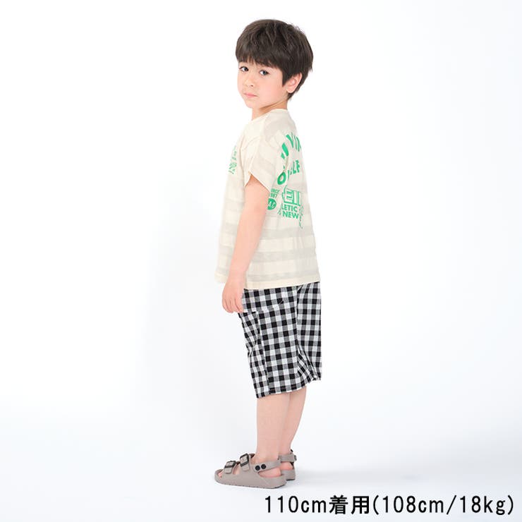 シャドーボ－ダーロゴプリント半袖Tシャツ 80cm～130cm N32805 | こどもの森e-shop | 詳細画像14 