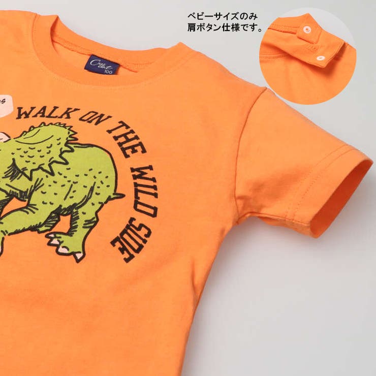 【子供服】crescent(クレセント)恐竜プリント半袖Tシャツ80cm～130cmN32817