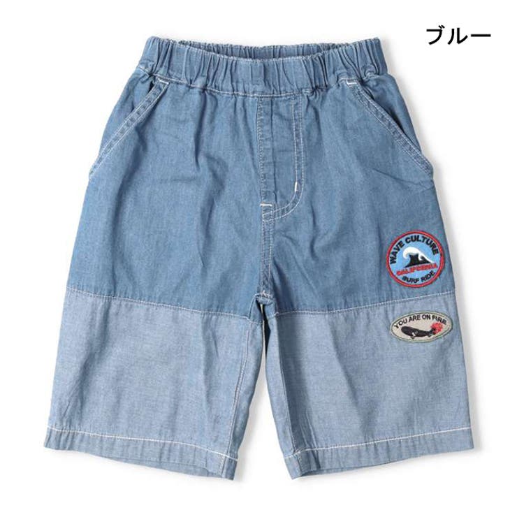 裾切替デニム6分丈ハーフパンツ 80cm～130cm N33107 | こどもの森e-shop | 詳細画像3 