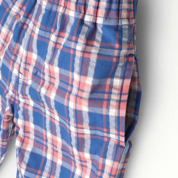 サッカーチェック6分丈ハーフパンツ 80cm～130cm N33110 | こどもの森e-shop | 詳細画像6 