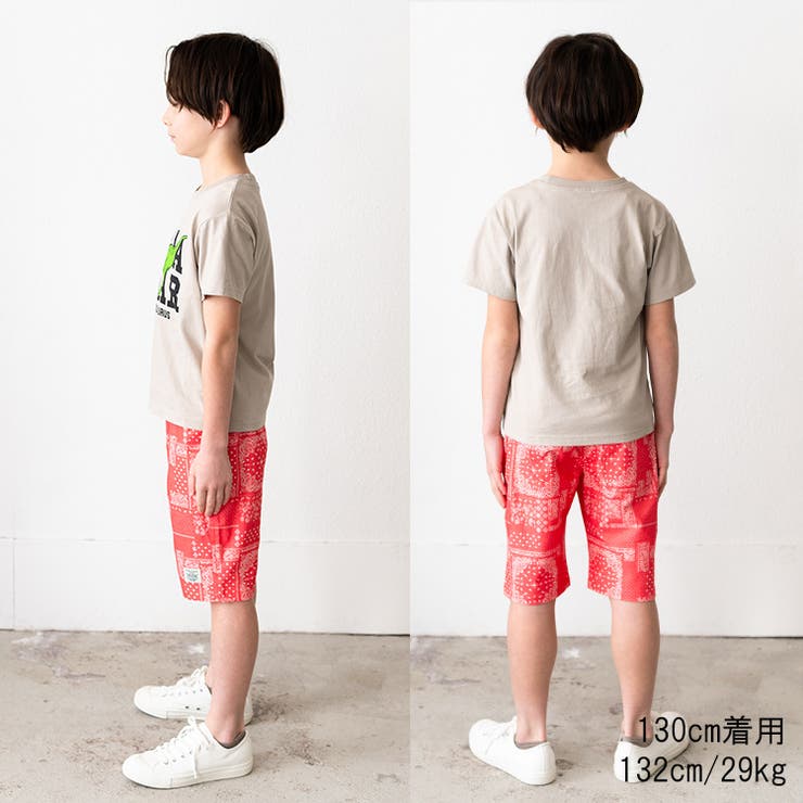 バンダナ柄5分丈ハーフパンツ 80cm～130cm N33113 | こどもの森e-shop | 詳細画像12 